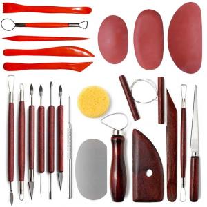 Langqun Clay Sculpting Tools,23Pcs Pottery Tools Kit, Polymer Clay Tools,Pottery Ribs, Air Dry Clay Tools for Sculpting, Modeling, Carving, Modeling