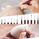 Langqun Clay Sculpting Tools,23Pcs Pottery Tools Kit, Polymer Clay Tools,Pottery Ribs, Air Dry Clay Tools for Sculpting, Modeling, Carving, Modeling