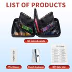 Yucanuva 120 Colored Pencils for Adult Coloring Books, Perfect for Coloring, Oil-Based Cores Pencils Set with Zipper Case, Eraser and Sharpener,Coloring Pencils for Adults, Beginners,Artists