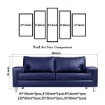 Wieco Art Purple Love Butterfly 5 Panels Modern 100% Hand Painted Stretched and Framed Abstract Romance Artwork Oil Paintings on Canvas Wall Art Ready to Hang for Home Decor 5pcs/set