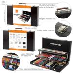 COLOUR BLOCK 181 pc Mixed Media Art Set in Exquisite Wooden Case - Acrylic & Water color Paints, Sketching, Colored Pencils, Soft & Oil Pastels