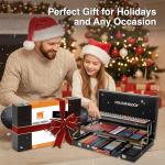 COLOUR BLOCK 181 pc Mixed Media Art Set in Exquisite Wooden Case - Acrylic & Water color Paints, Sketching, Colored Pencils, Soft & Oil Pastels