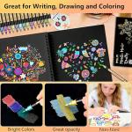 Metallic Marker Pens, 30 Colors Dual Tip Acrylic Paint Pens for Black Paper, Scrapbooking, Photo Album, Rock Painting, Paint Marker for DIY Arts & Crafts, Glass, Wood, Card Making, Scrapbook Supplies