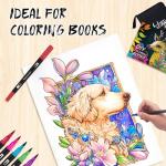 Artugn Dual Markers Brush Pens for Adult Coloring Books, 72 Colors Art Marker Set with Fine & Brush Tip Pen for Bullet Journaling, Coloring, Drawing, Hand Lettering, Calligraphy, Art Supplies