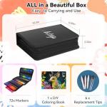 Artugn Dual Markers Brush Pens for Adult Coloring Books, 72 Colors Art Marker Set with Fine & Brush Tip Pen for Bullet Journaling, Coloring, Drawing, Hand Lettering, Calligraphy, Art Supplies