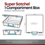 ArtBin Super Satchel 1 Compartment Box Clear Craft Organizer Storage Case