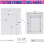 Halobios Canvas Boards for Painting, Canvases for Painting with 9 x 12, 11x14, Canvas Panels Set Boards with 5x7, 8x10, 9x12, 11x14, 68 Value Pack for Acrylic, Oil, Tempera & Watercolor Paint