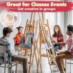 Halobios Canvas Boards for Painting, Canvases for Painting with 9 x 12, 11x14, Canvas Panels Set Boards with 5x7, 8x10, 9x12, 11x14, 68 Value Pack for Acrylic, Oil, Tempera & Watercolor Paint