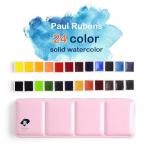 Paul Rubens Watercolor Paint Set Artist Grade, 24 Vivid Colors with Portable Metal Box for Artists, Beginners, Hobbyists, Students