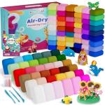 Air Dry Clay 90 Colors, Modeling Clay for Kids, DIY Model Magic, Molding Clay Kit with Sculpting Tools, Non-Sticky Soft and Super Light, Arts and Crafts Gift for Boys Girls Kids