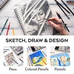 ARTEZA Sketch Book 2-Pack, 9x12 Inches – 200 Sheets, Spiral Bound, 68 lb Acid-Free Drawing Pad for Adults, Teens & Artists for Sketching