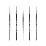 XDT#725 Micro Detail Artist Pin Point Painting Brush Set of 5 Piece #00000 Brushes Set, Acrylic Watercolor Oil, Fine Detailing Painting, Art, Scale Models, Easy Grip Handles.