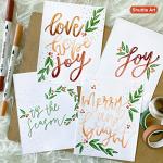 Shuttle Art Dual Brush Marker Pens, 56 Colors Water-based Ink, Dual Tip Calligraphy Pens Fineliner and Brush Tip perfect for Kids Adult Artist, Hand Lettering, Journal, Doodling, Writing