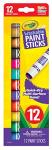 Crayola Quick Dry Paint Sticks (12ct), Washable Paint Set for Kids, Arts & Crafts Supplies, Multi-Surface, Assorted Colors, Kids Gifts