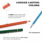 Hureny Colored Pencils for Adult Coloring Books, 72 Colors Drawing Pencils with Soft Oil-Based Cores, Professional Art Supplies for Artists, Vibrant Color Pencil Set In Zipper Case for Teens.