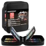 Hureny Colored Pencils for Adult Coloring Books, 72 Colors Drawing Pencils with Soft Oil-Based Cores, Professional Art Supplies for Artists, Vibrant Color Pencil Set In Zipper Case for Teens.