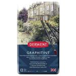 Derwent Graphitint Pencils, Metal Tin, 12 Count (0700802)