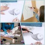 44pcs Artist Blending Stump Set for Drawing, Oil Pastel Blending Tools Sketch Scrapers Tools with Replacement Sponge Wipes for Highlighting, Shadowing, and Correcting Drawing