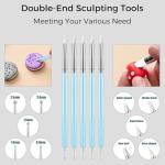 52 Clay Pottery Tool, Ceramic Sculpting Tools with Brushes, DIY Clay Tools Set for Carving, Craft, Dotting, Drawing, Shaping, Molding