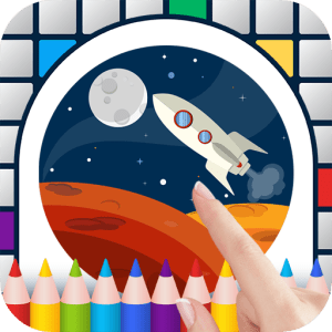 Space Color by Number - Free Pixel Art Game - Coloring Book Pages - Happy, Creative & Relaxing - Paint & Crayon Palette - Zoom in & Tap to Color - Share Creations with Friends!