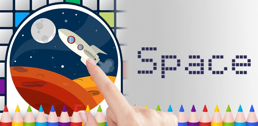 Space Color by Number - Free Pixel Art Game - Coloring Book Pages - Happy, Creative & Relaxing - Paint & Crayon Palette - Zoom in & Tap to Color - Share Creations with Friends!