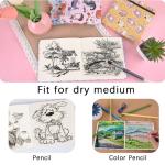 qianshan 4.8" x 4.8" Square Art Sketchbook, 96 Sheets 80 GSM Artistic Drawing Painting Writing Paper,Mixed Media Sketch Book for Dry Media,Hardcover Journal Pocket Sketchbook.Lake Blue Cat