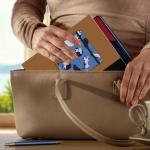 qianshan 4.8" x 4.8" Square Art Sketchbook, 96 Sheets 80 GSM Artistic Drawing Painting Writing Paper,Mixed Media Sketch Book for Dry Media,Hardcover Journal Pocket Sketchbook.Lake Blue Cat