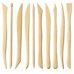 10 Pieces Wooden Clay Sculpting Tools, Double Ended Ceramic Wooden Clay Modeling Sculpture Tools Pottery Dough Modeling Tool Kit for Cutting Carving Shaping Detailing