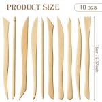 10 Pieces Wooden Clay Sculpting Tools, Double Ended Ceramic Wooden Clay Modeling Sculpture Tools Pottery Dough Modeling Tool Kit for Cutting Carving Shaping Detailing
