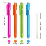 Retractable Mechanical Eraser Pen, Pen-Style Erasers Assorted Color, 4 Pack