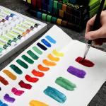 PHOENIX Gouache Paint Tubes - 24x12ml / 0.4 Fl Oz Non-toxic Gouache Painting Supplies Art Paints Set for Adults, Beginners, Students