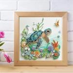 ZQEATRY Sea Turtle Animal Special Shape Diamond Art Kits for Adults,5D Diamond Painting Kits for Beginner,DIY Diamond Crystal Rhinestones Painting Kits for Home Wall Decor Gift 11.8 X 11.8inch