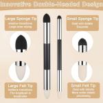 Ptwola 21Pcs Blending Stumps for Drawing Reusable Paper Art Blenders Blending Sticks Beginner Blendings Tools Paper Stumps Sandpaper Pencil Sharpener for Artist Shading Completed Sketch Drawing Tool