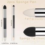 Ptwola 21Pcs Blending Stumps for Drawing Reusable Paper Art Blenders Blending Sticks Beginner Blendings Tools Paper Stumps Sandpaper Pencil Sharpener for Artist Shading Completed Sketch Drawing Tool