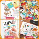 Caliart Alcohol Based Markers, 81 Colors Art Drawing Markers Set Dual Tip Fine & Chisel Permanent Colored Sketch Pens, with Case for Artists Adults Coloring Book Illustration