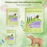 Watercolor Paper Pad 3.5x5.5 Inch | 30 Sheets 140lb/300g,Spiral-Bound, Tear-Resistant & No-Bleed | Artist-Grade for Water Color Paper/Ink | Compact Travel Sketchbook (Adults, Students, Outdoor)