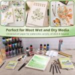 Watercolor Paper Pad 3.5x5.5 Inch | 30 Sheets 140lb/300g,Spiral-Bound, Tear-Resistant & No-Bleed | Artist-Grade for Water Color Paper/Ink | Compact Travel Sketchbook (Adults, Students, Outdoor)