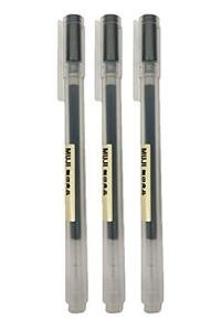 Muji Gel Ink Ball Point Pen, Black, 0.5mm, Pack of 3 (Japan Import)