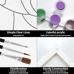 VOCHIC Couple Canvas Painting Kit Pre Drawn Canvas for Painting for Adult Party Kit Paint and Sip Party Supplies Wine Glasses Paint Art Set 8x10 inch Valentine