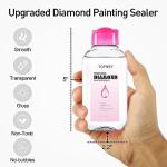 Diamond Painting Sealer, Topwey Diamond Painting Adhesive with Applicator Helps retain Your Diamond Sparkle, Also Applicable to Puzzles for Adults (125 ML 4.4 Fl Oz)