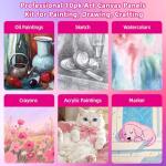 Canvas Boards for Painting - 9x12 10-Pack Bulk Canvas Panels Value Pack - 10 oz Primed Acid-Free 100% Cotton Canvas for Painting, Ready to Paint & Lightweight, Ideal for Acrylic, Oil Paint