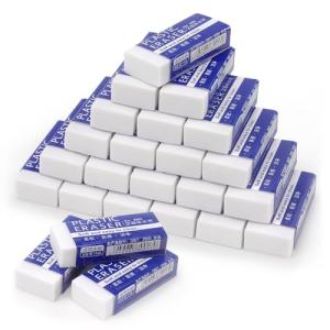 Tamaki 24 Pack Pencil Erasers, Large White Erasers for School Office, Art Erasers for Drawing