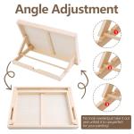 2 Pack Easel for Painting, Tabletop Easel Stand, Adjustable Angle Wooden Art Easel for Canvas Painting, iPad, Book Display, Artwork Holder - 13 x 9 Inches