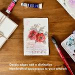 Deckle Edge Watercolor Paper, 100% Cotton, 140 LB, 300 GSM, 4x6”, 30 Sheets Mixed Media Paper for Dry & Wet Technique, Acid Free, tumuarta Blank Cards is Perfect for Greeting Cards & Thank You Notes