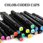 Dabo&Shobo 24 Colors Drawing Markers, Dual Tip Art Markers, Coloring Marker For Adult Sketching And Coloring