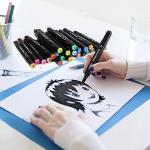 Dabo&Shobo 24 Colors Drawing Markers, Dual Tip Art Markers, Coloring Marker For Adult Sketching And Coloring