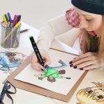 Dabo&Shobo 24 Colors Drawing Markers, Dual Tip Art Markers, Coloring Marker For Adult Sketching And Coloring
