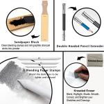 KALOUR 54-Pack Sketch Drawing Pencils Kit with Sketchbook,Include Graphite,Charcoal Pencils and Artists Tools,Pro Art Drawing Supplies for Adults Beginners,ideal for Sketching Shading