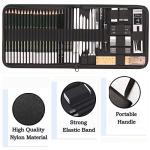 KALOUR 54-Pack Sketch Drawing Pencils Kit with Sketchbook,Include Graphite,Charcoal Pencils and Artists Tools,Pro Art Drawing Supplies for Adults Beginners,ideal for Sketching Shading