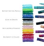 Oil Pastels Set (48 Colors) - Easy to Blend Oil Crayons for Artist w/ 2 Bonus White Sticks - Beeswax Pastel Sticks - Oil Pastel Crayons for Kids for Color Mixing, Stippling, Sgraffito, & More